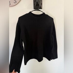 GAP Black Ribbed Crewneck Sweater